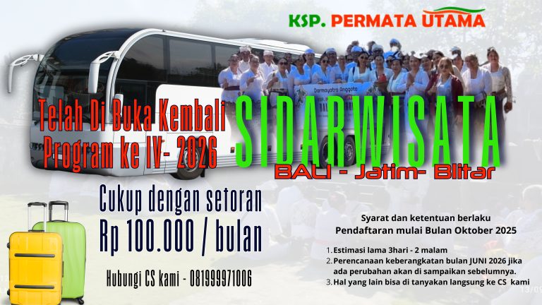 Dibuka Kembali Program Sidarwisata IV Tujuan Bali – Kediri – Blitar (Jawa Timur)